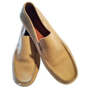Rockport Tan Beige Leather Loafers Slip-On Comfort Shoes 9 M